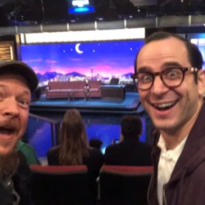 Nate Richert Instagram - The only way I was ever gonna be on @teamcoco was to sneak on after the show with my buddies @gould.malcolm and Josh Gwilt. Thanks for waving, Conan! #conan #teamcoco #conanobrien