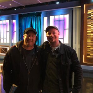 Nate Richert Instagram - The only way I was ever gonna be on @teamcoco was to sneak on after the show with my buddies @gould.malcolm and Josh Gwilt. Thanks for waving, Conan! #conan #teamcoco #conanobrien