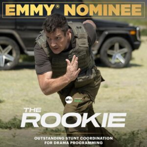 Nathan Fillion Instagram - So very proud of the incredible work done by David Rowen and his stunt team. Not only am I so impressed with the scale of the stunts, and the creativity of the choreography, but I’m also grateful for how safe they keep us all. Congratulations, you guys! #therookieabc