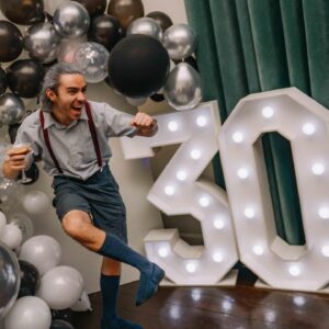 Nathan Sykes Instagram - Thank you to everyone who made my surprise 30th so special, I feel so very loved. My incredible fiancée organised the best party I’ve ever been to. Swipe for my reaction when walking into a room expecting to eat a curry with a couple of friends and is instead greeted by everyone I love dressed as pensioners 

📸: @kylebaxterphotographer