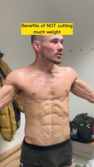 Nathaniel Wood Instagram - The perks of moving up a weight class. 

Ofcourse there are advantages being the heavier guy but people forget the advantages of cutting less weight. 

Don’t fall into the trap of killing yourself making weight because it’s what “everyone else is doing”.