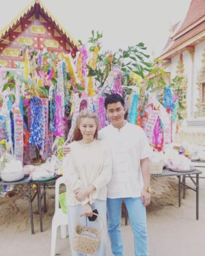 Nattharat Kornkaew Instagram - ขอให้มีความสุขกันทุกคนเน้อในวันสงกรานต์​💦