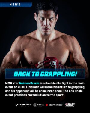 Neiman Gracie Instagram - The first edition of the ADXC is taking shape and expectations for the event are rising all the time. In recent days, the Abu Dhabi organization announced that Brazilian Neiman Gracie (@neimangracie) has been confirmed for the main event. 

The opponent of Renzo Gracie's black belt will be made official soon. ADXC 1 will be held at the Mubadala Arena in Abu Dhabi on October 20th. The card will be exciting! 

Who should Neiman face? 👀🤔🔥
-
A primeira edição do ADXC vai ganhando forma e a expectativa para o evento não para de crescer. Nos últimos dias, a organização de Abu Dhabi anunciou que o brasileiro Neiman Gracie (@neimangracie) está confirmado na luta principal do evento. 

O oponente do faixa-preta de Renzo Gracie será oficializado em breve. O ADXC 1 será disputado na Mubadala Arena, em Abu Dhabi, no dia 20 de outubro. O card estará aluciante! 

Quem Neiman deve ser o adversário dele? 👀🤔🔥

Oferecimento: @seda.college | @bjjprotech | @oakleybr | @blackarmorkimonos

#JiuJitsunoVF #vfcomunicajj #vfcomunica #esporte #grappling