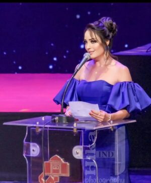 Nermin EL Fee'y Instagram - #من_مهرجان_المسرح_القومي_المصري_الدوره_ال16_تحت_اسم الفنان القدير _الزعيم_عادل_امام_#_مبروك_لاخويا_الفنان_محمد_رياض_رائيس المهرجان_الف مبروك لكل المكرمين_ وسعيده_ بتقديم_جائزه_الفنان القدير المتميز_خالد_الصاوي# @Many thanks to
#@nourfathallah _by# @saphircouture _for_MY_NICE_DRESS🙏
#@samehhanafy (MAKEUPARTIST)
#@sherif__abdeen
_professional_hairdresser# @🙏❤️😍