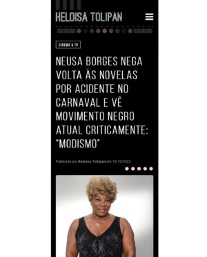 Neusa Borges Instagram - @neusaborgesoficial é destaque na imprensa. Ela falou um pouco da vida pessoal e profissional nos seus novos trabalhos na TV, no Streaming e no Cinema.

Como sempre #NeusaBorges é sinônimo de sucesso 🤎

Confira algumas manchetes:

📰 @quem 
📰 @voguebrasil 
📰 @nanarude 
📰 @portalibahia 
📰 @jornaldebrasilia 
📰 @heloisatolipan 
📰 @metropoles 

#neusaborgesnamídia 
@tzascom