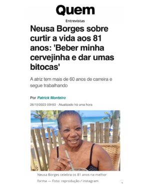 Neusa Borges Instagram - @neusaborgesoficial é destaque na imprensa. Ela falou um pouco da vida pessoal e profissional nos seus novos trabalhos na TV, no Streaming e no Cinema.

Como sempre #NeusaBorges é sinônimo de sucesso 🤎

Confira algumas manchetes:

📰 @quem 
📰 @voguebrasil 
📰 @nanarude 
📰 @portalibahia 
📰 @jornaldebrasilia 
📰 @heloisatolipan 
📰 @metropoles 

#neusaborgesnamídia 
@tzascom