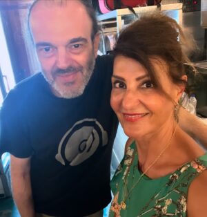 Nia Vardalos Instagram - When in Athens, a must is the skewers at @elviskalamakia! Walk the streets like a Greek: hold delicious hot & salted meat on a stick! 🍖 And a special shoutout to the owner who actually gave me the shirt off his back for a birthday present for my boyfriend! Tell me in the comments what to eat next using the hashtag #eatthis Thank you! 🇬🇷❤️🇬🇷#notanadjustafan #visitgreece #eatthis #greece #mybigfatgreekwedding #love #instagood