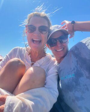 Nia Vardalos Instagram - Greece 2024 Summer, happy surrounded by female friendship (and sun-kissed by romantic love not pictured 😉) #greece #summer #love #eatthis #instagood #women #friendship #nofilter