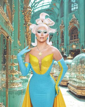Nicky Doll Instagram - A Cosmic Lady on the go ⚡️🩵

Major shoutout to my team that I always feel honored creating magic with! 

Outfit by @rochart_design 
Hair by @christophe_mecca 
Makeup by lil sis @kam_hugh 
Concept made with the amazing @cozzeppe 
Nails by @lapetitejesse 
Jewelry by @gv.jewels_costumes 
Shoes by @louboutinworld 

Shot by @ranobrac ⚡️