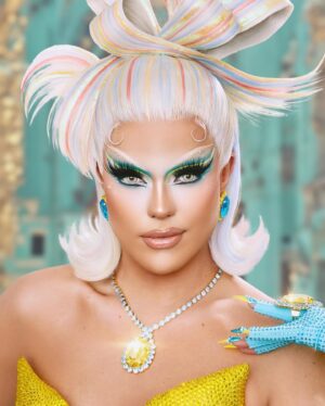 Nicky Doll Instagram - A Cosmic Lady on the go ⚡️🩵

Major shoutout to my team that I always feel honored creating magic with! 

Outfit by @rochart_design 
Hair by @christophe_mecca 
Makeup by lil sis @kam_hugh 
Concept made with the amazing @cozzeppe 
Nails by @lapetitejesse 
Jewelry by @gv.jewels_costumes 
Shoes by @louboutinworld 

Shot by @ranobrac ⚡️