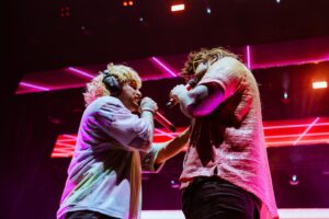 Nico Sallach Instagram - I haven't processed what happened yesterday yet. Thanks for one of the most beautiful, emotional, and craziest days of my life... I'm pretty sure that the Lanxess Arena is still shaking!! Also, a huge thanks to all the people out there who support us so much!!! Thanks to our crew and thanks to my family and friends for always having my back! And I need to tell you how grateful I am to be a part of @electriccallboy ❤️You guys have changed my life!

One last thing: „Hypa Hypa“ has been sold 200,000 times…that means it's gold... we actually got a golden record 🙈 Do you know how crazy that is?! Before I start crying again... THANK YOU! I love you.

📸 @robert_nowell_photography 

#tekkno #goldenrecord #goldeneschallplatte #electriccallboy #hypahypa