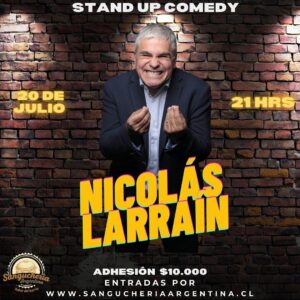 Nicolás Larraín Instagram - Tremenda sorpresa, tremendo comunicador y comediante, Nicolás Larrain visita la Sangu.
Además, nos acompañarán los comediantes de la casa Gus Ahumada y Fernanda Villavicencio (La Verborrea).

Te invitamos a un tremendo Show en San Ramón.