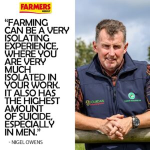 Nigel Owens Instagram - 👏 Massively grateful to @nigelrefowens for raising awareness of mental health struggles and a high suicide rate in British farming.

Our DMs are always open. ❤️