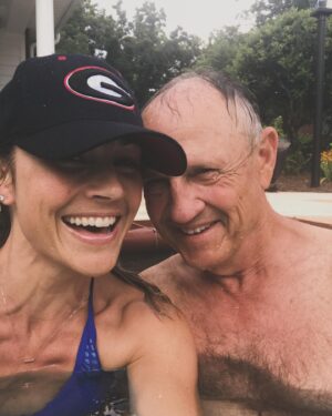 Nikki DeLoach Instagram - Yesterday marked three years. 

These anniversaries can be so hard, especially when away from my family. Asking for support was not something I could ever bring myself towards. It was something I did for others. But in these last six years of hard with Bennett and my dad, I realized that I was missing out on so much by not allowing those I hold dear to also hold me. Yesterday, my intention was to honor my dad. And because of you, Framily, yesterday felt like a celebration of his life and our love. We found him in music, stories, sweet pups, laughter, feathers, the forest and yes… in the fireworks. What a day! 

Thank you to the earth angels in my life who walked with me through the day and brought me so much joy along the way. Thank you @erinkrakow and @ben_rosenbaum (and Willoughby) for answering the call, picking me up and taking me to the woods to be with my dad. You asked every right question and held my love for my dad in both of your hearts alongside me and I’ll never forget it. 

Dad, you literally lined the path with white feathers and it took my breath away. I am so grateful. I miss you every second of everyday. But I know where to find you. Thank you for always being there, on Earth and also in heaven. I love you the most.🪶❤️‍🩹💫