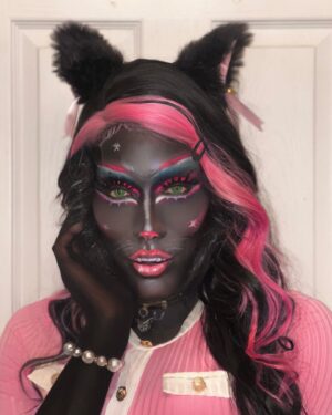 Nina Bo'nina Brown Instagram - Pics of my Catty Noir look from my recent rawview #makeup #mua #monsterhigh #cattynoir #rpdr