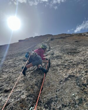 Nina Caprez Instagram - Moving in the mountains fills me up with tons of positive energy. It’s such a powerful place and I feel grateful to have spent 3 fun days up there with @inespapert .
Hiking, camping, climbing on granite, eating @lyofood and enjoying the breathtaking views.
When I’m up there, all my thoughts are becoming clear and I feel good in my body; grounded and relaxed. 

Mountains, I love you! ❤️

@arcteryx @petzl_official @scarpa_world @lyofood @msr_gear @julbo_eyewear @hydroflask @totemmt