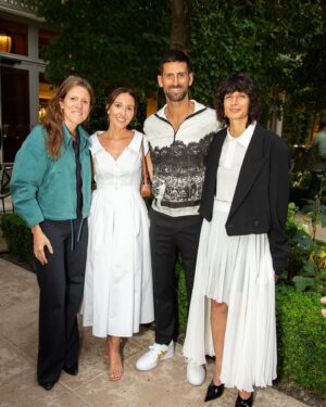 Novak Djokovic Instagram - Honored to be on the cover of @vogue.adria and grateful for last night’s celebration. Thank you Anna and everyone at Vogue for an unforgettable evening. And 🙌🏽 to @lacoste for my new favorite shirt.