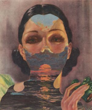 OjeRum Instagram - FOR THE RED IN YOUR EYES 

Original hand-cut collage using genuine antique and vintage papers. 

SOLD