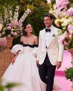 Olivia Palermo Instagram - @OliviaPalermo first met @JohannesHuebl back in 2008 through a mutual friend at a movie screening in New York City. The two began dating that November, and this year marks their 17th year of being together and their 10th year married. “I proposed to Olivia on New Year’s Eve in 2013 while we were on holiday in St. Barth’s,” Johannes remembers. “It was just the two of us in an idyllic setting and a very special moment.”

“Going on six months of our engagement with no real break in our schedules in sight, we decided to just get married and worry about the big wedding moment later,” Johannes admits. That big moment just happened to come 10 years later. “We had always planned to do a wedding—I love weddings—but life was just so hectic at that point in time that we never got around to actually planning one,” Olivia explains. Their milestone weekend in Germany at the end of June was the reception they never had. Tap the link in our bio to see more from the couple’s celebration in Baden-Baden, including more on Olivia’s three @giambattistavalliparis looks. Photos: @jeffthibodeauco