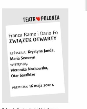 Otar Saralidze Instagram - 10 years Of „Relacione Aperta” „Związek Otwarty” „Open Relationship” with @weronika_nockowska  directed by @tojajanda and @mariaseweryn . Since then, every year we celebrate theatre on the streets of Warsaw. We grew up playing  it and we are planning to get  older  playing  it for you till the  end of times  and one day longer. #teatrpolonia #ochteatr
