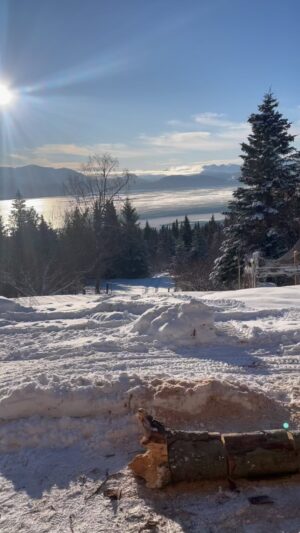 Otto Kilcher Instagram - This dern winter. She’s pretty, but she shore is cold! Almost cold enough to hike across the bay. Almost! 

#kilcherhomestead #takeahike #kilchercountry #winter #goose