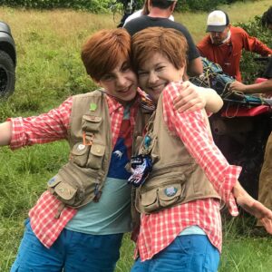 Owen Vaccaro Instagram - These are photos with our awesome doubles! They would do some of the stunts that were too tricky for Kea and I. They were also a blast to be around on set!
