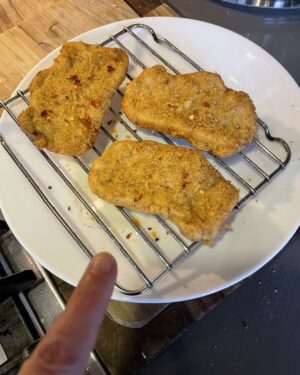 Paget Brewster Instagram - Katsu success!