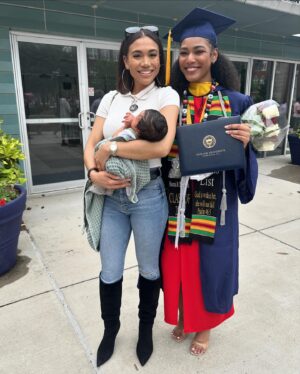 Paige Hurd Instagram - Cloe Jai,
Words cannot express the feelings I’ve had watching you grow into the woman you’re becoming. My baby sister I admire your hustle. I admire your dedication. I admire your resilience. 
 I admire you having 75 different jobs, all while graduating with honors from THE Howard University. My mother raised some TOUGH women and I’m honored to share this life with you as your big sister .

I love you with all my heart, I pray in this next journey you can embrace celebrating yourself, being softer with yourself while succeeding in new opportunities that come your way. I pray blessings over your life in Jesus Name.

Congratulations
Celebrating you allll weekend. 🍾 🖤
Love,
Your big sister.