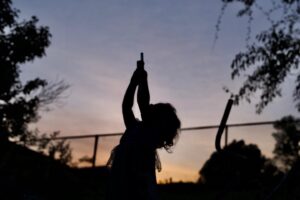 Paige Spara Instagram - Asked Addie what she was doing sticking her lollipop up in the air. She told me she was collecting the blue magic. #leicam10p