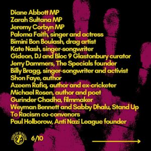 Paloma Faith Instagram - UNITY STATEMENT: we’re uniting and mobilising to launch a campaign against the far right. New statement in @dailymirror by Stand Up to Racism signed by Paloma Faith, Diane Abbott MP, Bimini, Jeremy Corbyn MP, Kate Nash plus over 100 other politicians, music artists, campaigners, trade unionists and anti-racists.

Sign the statement: link in bio or bit.ly/unitystatement24

#standuptoracism 

#standuptoracism #stopthefaright