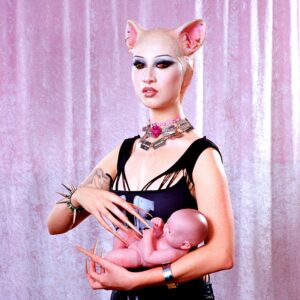 Parker Day Instagram - Eden, my vegan Aries sis, is a remarkable makeup artist and beautiful person (cat?) I’m so grateful for her collaboration on this giant project. 

Model: Eden
Mood: Evil
Sign: Aries
Prop: Baby
Background: Blush

Crew: @jessicavergon @becomingeden @ariasburdelli