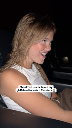 Parker Pannell Instagram - Glen Powell stole my girl 😭 
#twisters #glenpowell #girlfriend