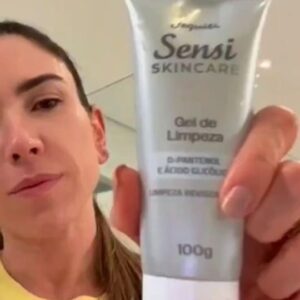 Patrícia Abravanel Instagram - Olha só como é fácil!! Em 4 passos você consegue uma rotina incrível de cuidados com a pele. Linha Sensi Skincare por @jequiti ❤️
