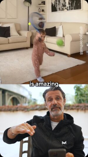 Patrick Mouratoglou Instagram - Incredible! Watch this 15-month-old tennis prodigy progress from table tennis to a junior racquet, all with a big smile! It’s heartwarming to see. Hats off to his parents! #tennis #tenniskids #coachmouratoglou #mouratoglouacademy
