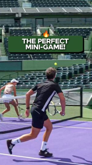 Patrick Mouratoglou Instagram - Practice your slice and posture with this fun game, first to five points - it’ll improve your fitness and strategy as well. 

Just the perfect activity! 

#tennis #tennisgame #coachmouratoglou #mouratoglouacademy