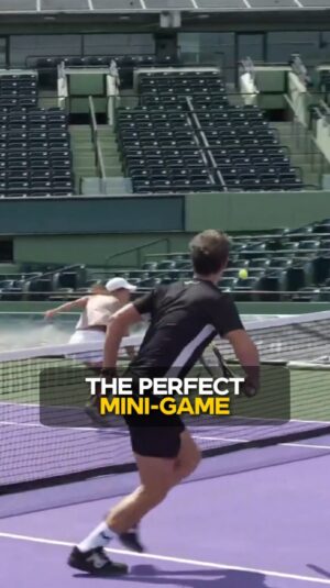 Patrick Mouratoglou Instagram - Practice your slice and posture with this fun game, first to five points - it’ll improve your fitness and strategy as well. Just the perfect activity! #tennis #tennisgame #coachmouratoglou #mouratoglouacademy