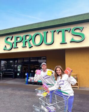 Patrick Schwarzenegger Instagram - Sprouts Shoppers 🔊 MOSH has arrived and is NOW exclusively available @sprouts nationwide 🚀 

This is your sign to log off and head to your local Sprouts to stock up on your brain   body fuel! Drop a “💜” if you’re just as excited as our founders @mariashriver & @patrickschwarzenegger! We can’t wait to see you on your next grocery run. 🛒