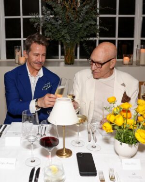 Patrick Stewart Instagram - Last night, Sunny and I attended a lovely dinner hosted by @dunhill and their new creative director Simon Holloway @mrsimonholloway.  As a young man away from home at drama school, I was keenly aware of Dunhill as a brand, even though it was well beyond my means.  In conversation with Simon, it was wonderful to learn that Dunhill actively sources British textiles, some from mills not far from my childhood home.  My dear mother Gladys was a weaver all her life, and was truly proud of her work.  I know she’d be delighted to know that a British menswear line with the heritage and sophistication of Dunhill was using fabrics woven in British mills.