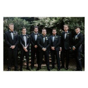 Paul Tellefsen Instagram - It’s been a pretty wild summer. I was a groomsmen in 3 of the 5 weddings I was invited to the last 3 months. It really is an honor to stand up there with men and women you consider dear friends. Thanks to @theblacktux for keeping me and the wedding party looking fresh during this crazy season of weddings. So excited for the many new friends I made and for all the couples I got to celebrate. Wouldn’t trade it!
.
Postscript - I ended up buying the tux pants because they were so amazing and also this photo was taken in the bathroom because the light was so perfect. Thanks Austin.
Other photos by @marissasorrellphotography
#theblacktux #ad