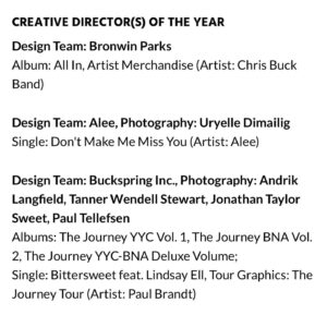 Paul Tellefsen Instagram - WE’RE NOMINATED; Creative Director of the Year at the Canadian Country Music Awards! Paul Brandt (@imalbertabound), @jontaylorsweet @tannerwendellstewart and I have been nominated for a CCMA (@ccmaofficial) as Creative Director of the Year for our work on “The Journey” albums and tour for Paul Brandt. He is someone I highly respect and look up to, so it’s a huge honor to be nominated with him! Congrats to the whole team! If you haven’t heard it yet, make sure to check out this project! And congrats to Paul on his other nominations! Go vote!