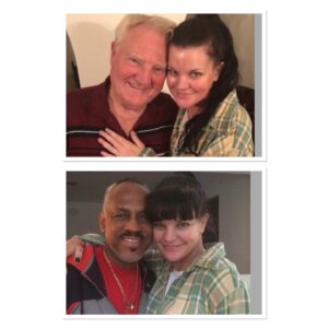 Pauley Perrette Instagram - Lost daddy to Covid and I miss him every second, he was my WORLD.
He’d come out and stay a month with me every year for Thanksgiving and his birthday. He became best friends with my neighbor @oliverc.brown 
Quite a pair…
Daddy a firefighter in the Alabama woods
And Oliver a musician from Berkeley, CA (he was the percussionist in @kcandthesunshineband )
Daddy always told Oliver to take care of his girl and it became a pact. 
Ollie and I have always been super close, but since we lost Daddy, I officially became his Goddaughter and he totally looks out for me daily. 
We have so much fun.
As we are about to go out and play in the yard with me and Oliver’s 
FAVORITE NEW THING
( @worxtools 3-in-1 leaf blower and Mulching system)
(I feel about power tools the way most women feel about jewelry)
I am grateful that I am 
Paul Perrett’s daughter and SO BLESSED to have my #Godfather Oliver that stepped right in when I needed him the most.
#HappyFathersDay
#HappyGodfathersDay