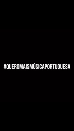 Pedro Tatanka Instagram - #QueroMaisMusicaPortuguesa

Porque 30% é o mínimo aceitável.
Vamos fazer um vídeo para mostrar o nosso descontentamento com a descida absurda da já baixa quota de música portuguesa nas rádios. 
Se te quiseres juntar a nós, envia até 6a feira um vídeo curto onde estejas a ouvir música portuguesa e a segurar um papel que diga " Eu ouço música portuguesa".
Envia o vídeo para : queromaismusicaportuguesa@gmail.com