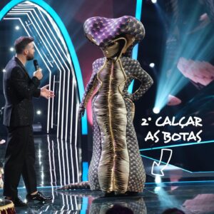 Pedro Tatanka Instagram - A ‘Serpente’ foi a terceira desmascarada da 4.ª temporada d’A Máscara’. 🤩 Conheça agora os cinco passos que @tatankaman teve de cumprir para se esconder atrás da 🐍!

#amascarasic #amascara #programa #sic #televisao