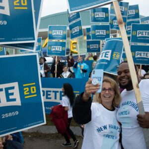 Pete Buttigieg Instagram - If you are one of the hundreds of people who knocked doors, made calls, or introduced neighbors to this movement, thank you. 
You’ve taken this campaign from four people in a cramped office to a broad coalition ready to beat Trump and write the next chapter of the American story.