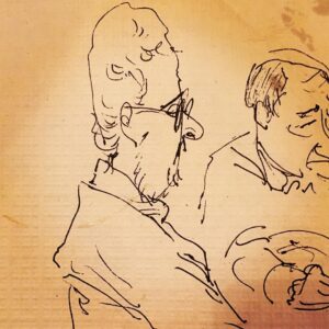 Pete Docter Instagram - Restaurant sketch.