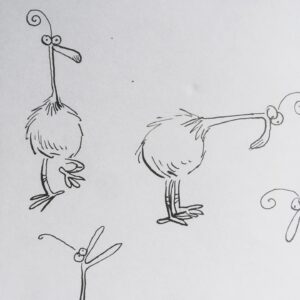 Pete Docter Instagram - Weird random bird that was in my pen.