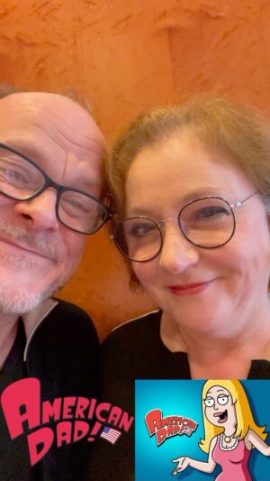 Peter Flechtner Instagram - Peter trifft Silvia Mißbach (Francine Smith in American Dad) #silviamißbach #americandad #americandadfrancine #synchronsprecher #peterflechtner #voiceactor