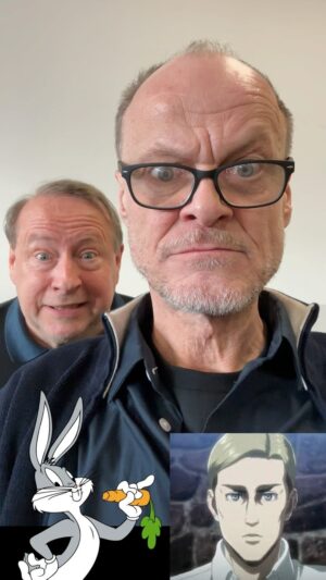 Peter Flechtner Instagram - Erwin Smith trifft Bugs Bunny #peterflechtner #svenplate #synchronsprecher