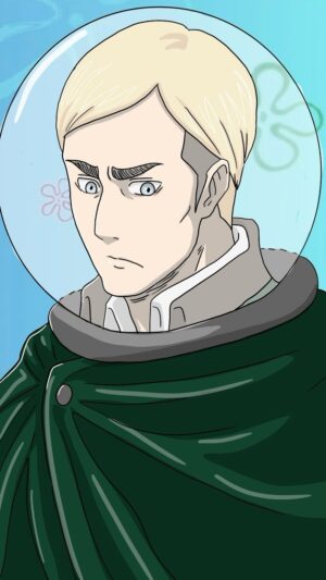 Peter Flechtner Instagram - Erwin Smith (Attack on Titan) vs Spongebob - Cartoon Version von @i.mariaschoon #peterflechtner #santiagoziesmer #michaelpan #synchronsprecher #attackontitan