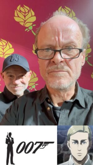 Peter Flechtner Instagram - Erwin Smith (Peter Flechtner) trifft James Bond 007 (Dietmar Wunder) #peterflechtner #dietmarwunder #synchronsprecher #attackontitan #jamesbond007